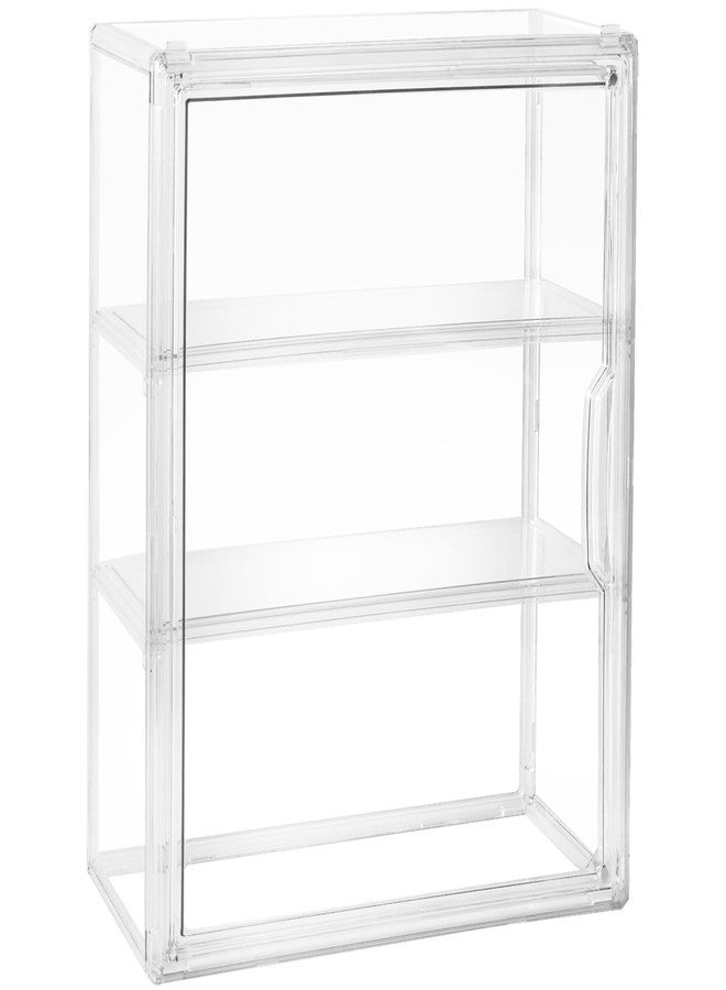 Cutora Acrylic Display Case for Figures, 3 Tier Clear Wall-Mounted Storage Organizer, Display Box with Magnetic Door, Dustproof Showcase Cabinet for Doll Action Figure Collectibles - Image 1